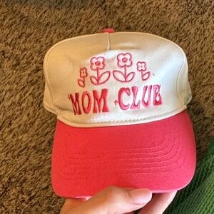 Mom Club Pink and Cream Hat